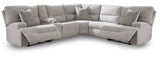Acklen Place Pewter 6-Piece Power Reclining Sectional from Ashley - Luna Furniture