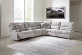 Acklen Place Pewter 6-Piece Power Reclining Sectional from Ashley - Luna Furniture