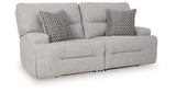 Acklen Place Pewter 2-Piece Power Reclining Sectional Loveseat from Ashley - Luna Furniture