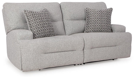 Acklen Place Pewter 2-Piece Power Reclining Sectional Loveseat from Ashley Furniture - Luna Furniture