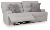 Acklen Place Pewter 2-Piece Power Reclining Sectional Loveseat from Ashley - Luna Furniture