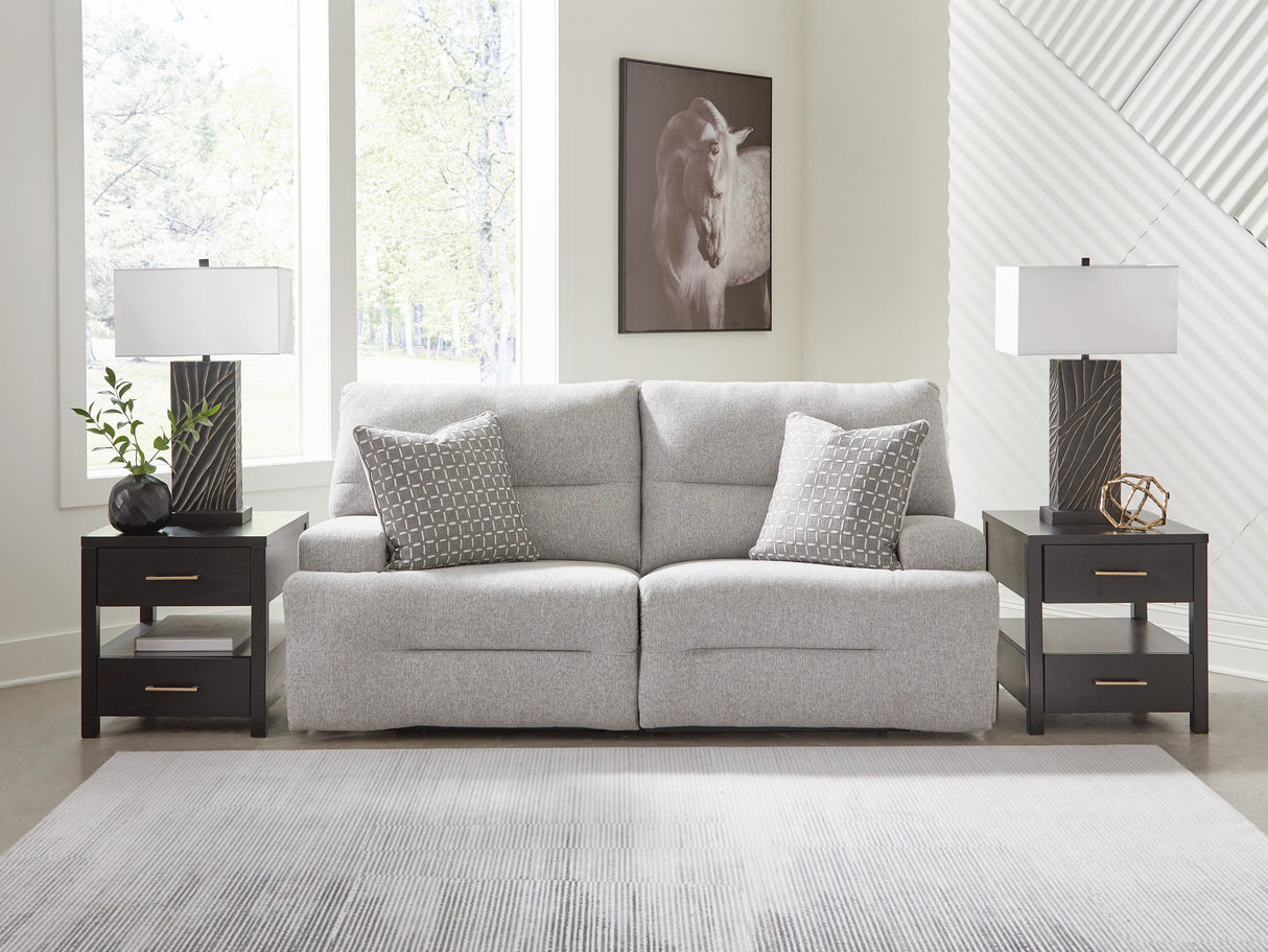 Acklen Place Pewter 2-Piece Power Reclining Sectional Loveseat from Ashley - Luna Furniture