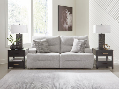 Acklen Place Pewter 2-Piece Power Reclining Sectional Loveseat from Ashley Furniture - Luna Furniture