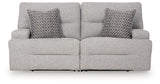 Acklen Place Pewter 2-Piece Power Reclining Sectional Loveseat from Ashley - Luna Furniture