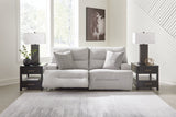 Acklen Place Pewter 2-Piece Power Reclining Sectional Loveseat from Ashley - Luna Furniture
