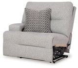 Acklen Place Pewter 6-Piece Power Reclining Sectional and Power Recliner from Ashley - Luna Furniture