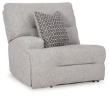 Acklen Place Pewter 6-Piece Power Reclining Sectional and Power Recliner from Ashley - Luna Furniture