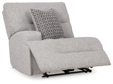 Acklen Place Pewter 6-Piece Power Reclining Sectional and Power Recliner from Ashley - Luna Furniture