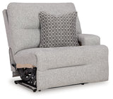 Acklen Place Pewter 6-Piece Power Reclining Sectional and Power Recliner from Ashley - Luna Furniture