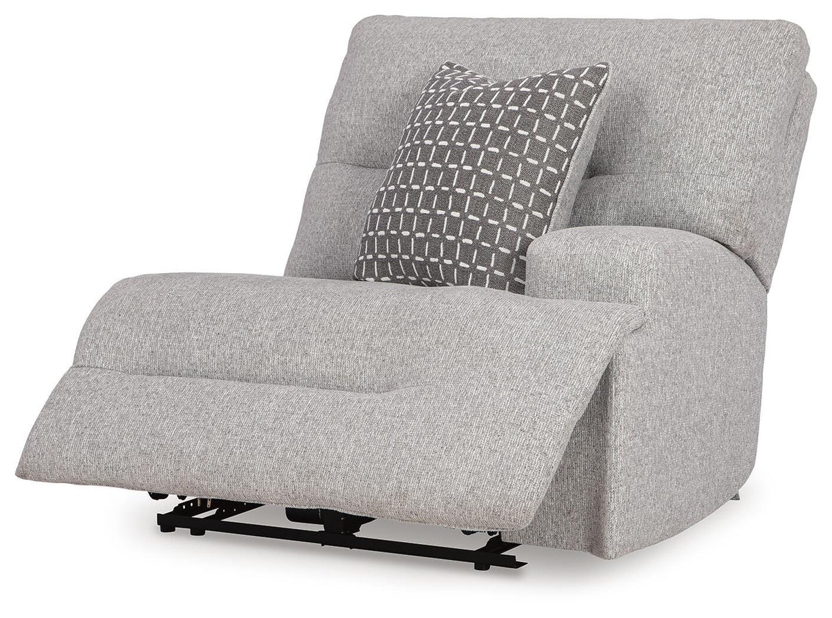 Acklen Place Pewter 6-Piece Power Reclining Sectional and Power Recliner from Ashley - Luna Furniture