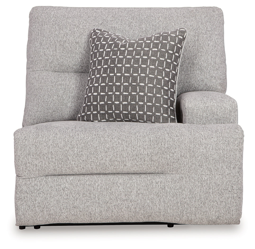 Acklen Place Pewter 6-Piece Power Reclining Sectional and Power Recliner from Ashley - Luna Furniture