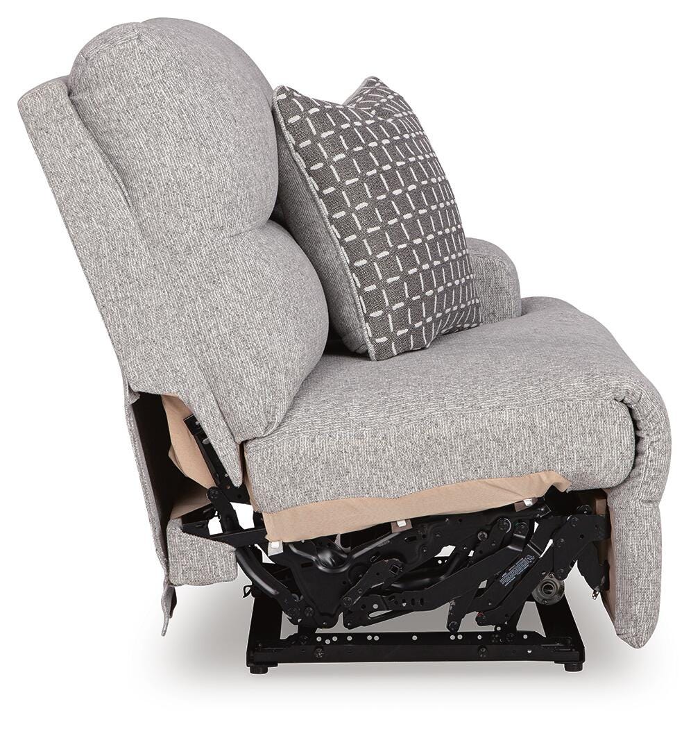 Acklen Place Pewter 6-Piece Power Reclining Sectional and Power Recliner from Ashley - Luna Furniture