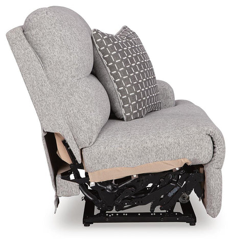 Acklen Place Pewter 6-Piece Power Reclining Sectional and Power Recliner from Ashley - Luna Furniture