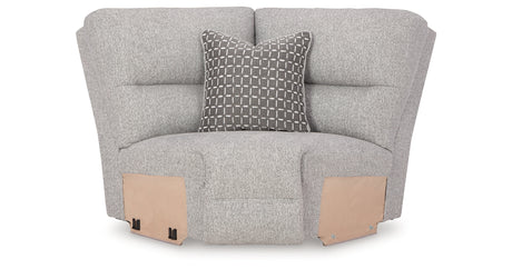 Acklen Place Pewter 5-Piece Power Reclining Sectional from Ashley - Luna Furniture