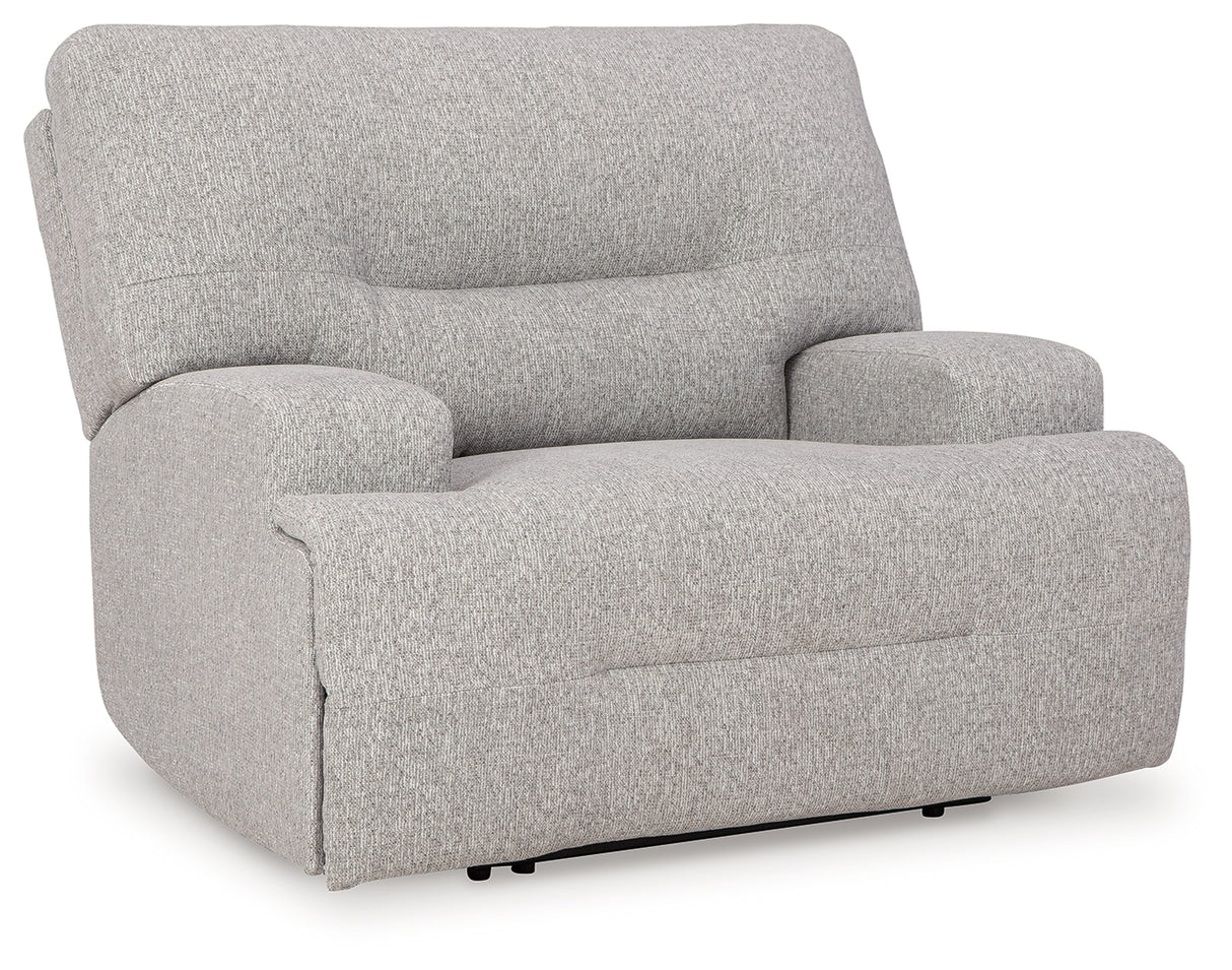 Acklen Place Pewter 6-Piece Power Reclining Sectional and Power Recliner from Ashley - Luna Furniture