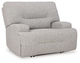 Acklen Place Pewter 6-Piece Power Reclining Sectional and Power Recliner from Ashley - Luna Furniture