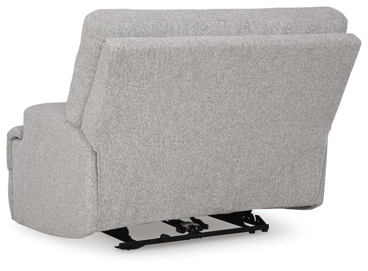 Acklen Place Pewter 6-Piece Power Reclining Sectional and Power Recliner from Ashley - Luna Furniture