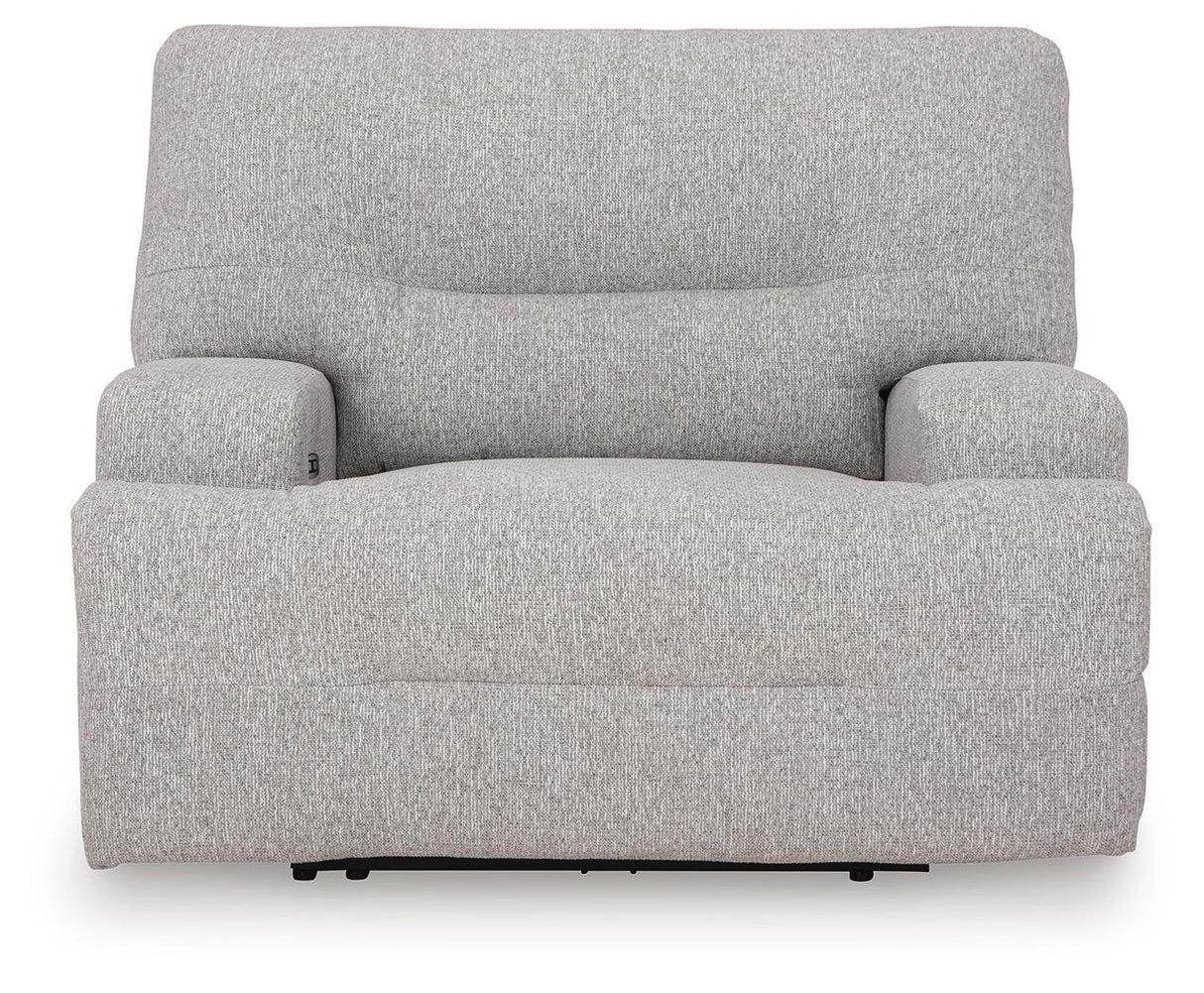 Acklen Place Pewter 6-Piece Power Reclining Sectional and Power Recliner from Ashley - Luna Furniture