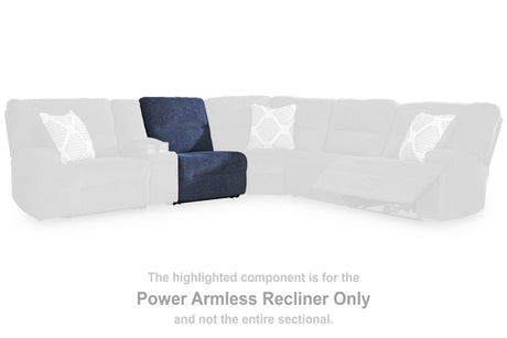 Acklen Place Navy Power Armless Recliner from Ashley - Luna Furniture