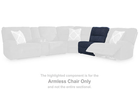 Acklen Place Navy Armless Chair from Ashley - Luna Furniture