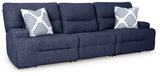 Acklen Place Navy 3-Piece Power Reclining Sectional Sofa from Ashley - Luna Furniture
