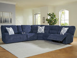 Acklen Place Navy 6-Piece Power Reclining Sectional from Ashley - Luna Furniture