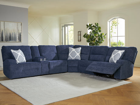 Acklen Place Navy 6-Piece Power Reclining Sectional from Ashley Furniture - Luna Furniture