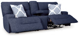 Acklen Place Navy 2-Piece Power Reclining Sectional Loveseat from Ashley - Luna Furniture