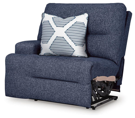 Acklen Place Navy 2-Piece Sectional and Oversized Recliner from Ashley - Luna Furniture