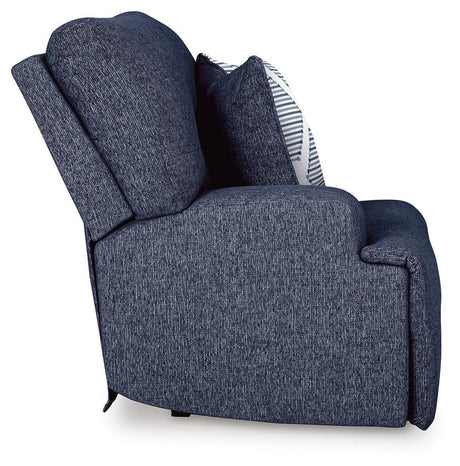 Acklen Place Navy 2-Piece Sectional and Oversized Recliner from Ashley - Luna Furniture