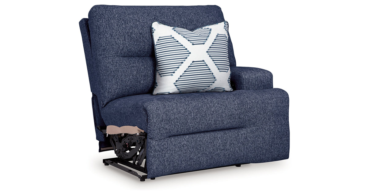 Acklen Place Navy Right-Arm Facing Power Recliner from Ashley - Luna Furniture