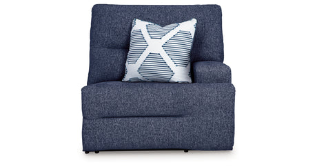 Acklen Place Navy Right-Arm Facing Power Recliner from Ashley - Luna Furniture