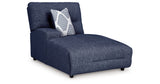 Acklen Place Navy Left-Arm Facing Power Press Back Chaise from Ashley - Luna Furniture