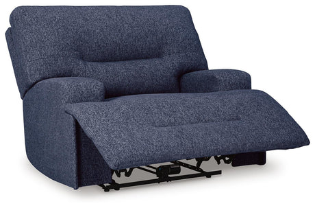 Acklen Place Navy 2-Piece Sectional and Oversized Recliner from Ashley - Luna Furniture