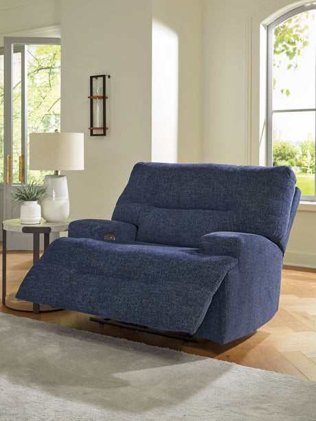 Acklen Place Navy Oversized Power Recliner from Ashley - Luna Furniture