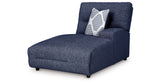 Acklen Place Navy Right-Arm Facing Power Press Back Chaise from Ashley - Luna Furniture