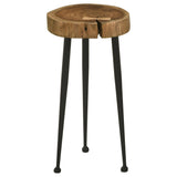Keith Natural Round Solid Tree Trunk Side Table from Coaster - Luna Furniture