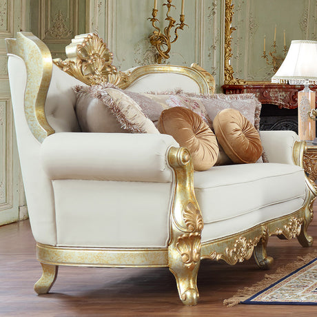 HD-93630 Metallic Antique Gold 3-Piece Living Room Set from Homey Design - Luna Furniture