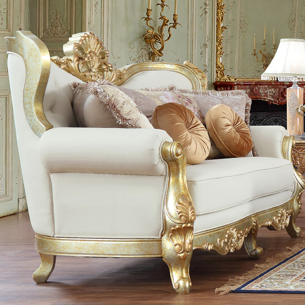 HD-93630 Metallic Antique Gold Loveseat
