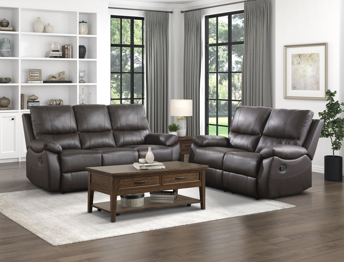 9368BRW*2 Sofa and Loveseat from Homelegance - Luna Furniture