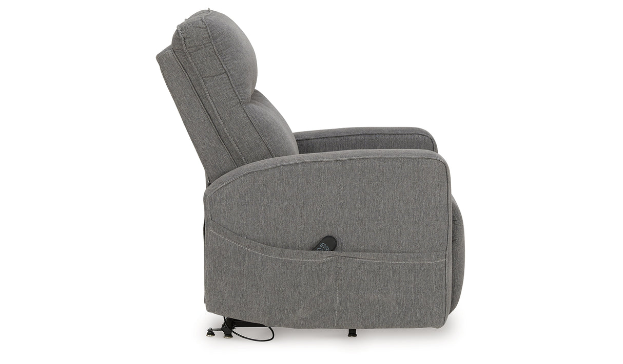 Starganza Gray Power Lift Recliner from Ashley - Luna Furniture