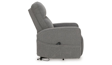 Starganza Gray Power Lift Recliner from Ashley - Luna Furniture