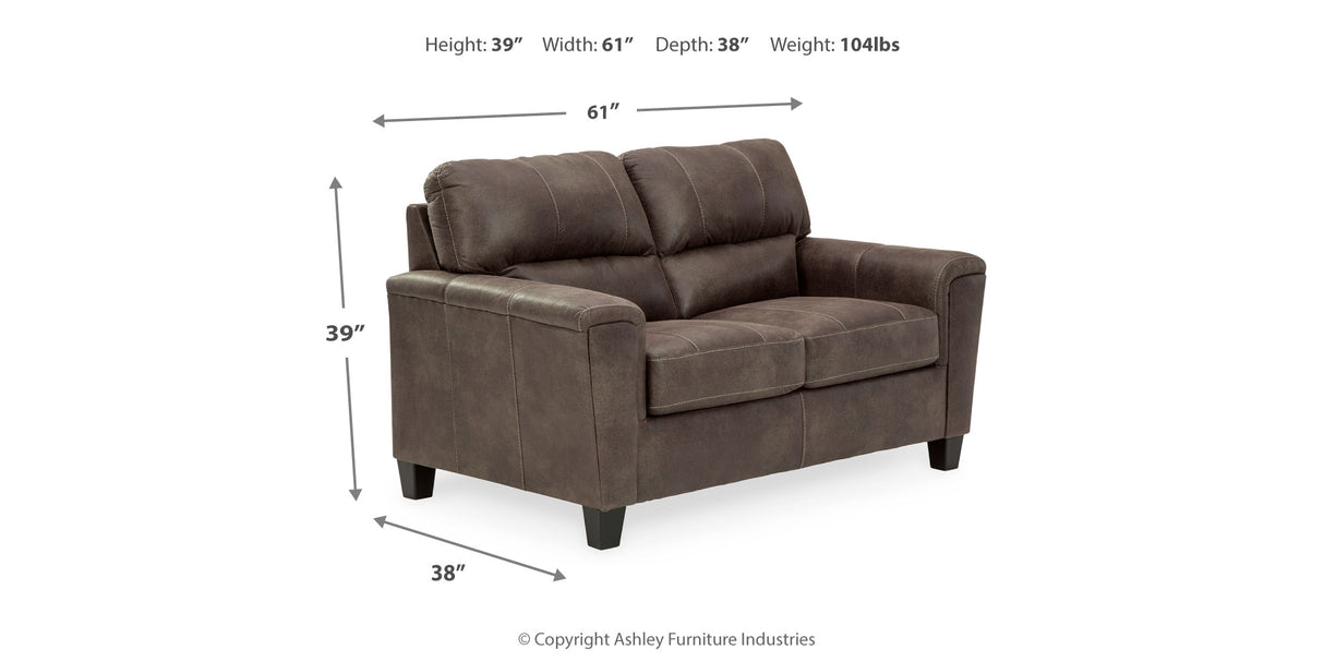 Navi Smoke Loveseat from Ashley Furniture - Luna Furniture