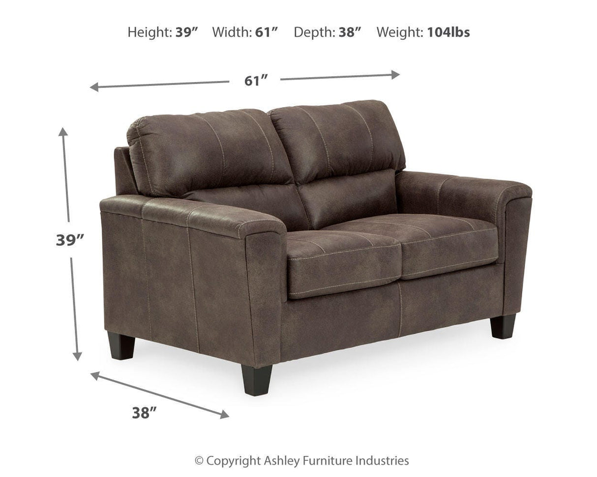 Navi Smoke Loveseat from Ashley Furniture - Luna Furniture