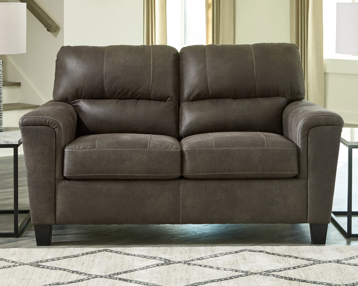 Navi Smoke Loveseat from Ashley Furniture - Luna Furniture