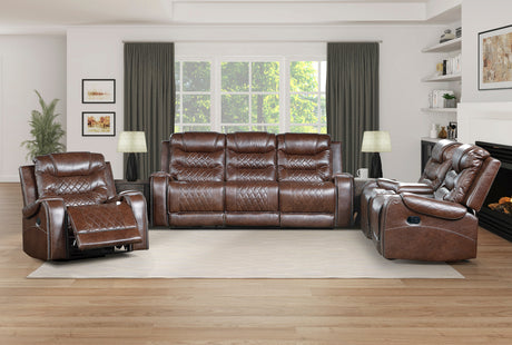 Putnam Brown Swivel Reclining Chair from Homelegance - Luna Furniture