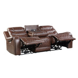Putnam Brown Power Double Reclining Sofa from Homelegance - Luna Furniture