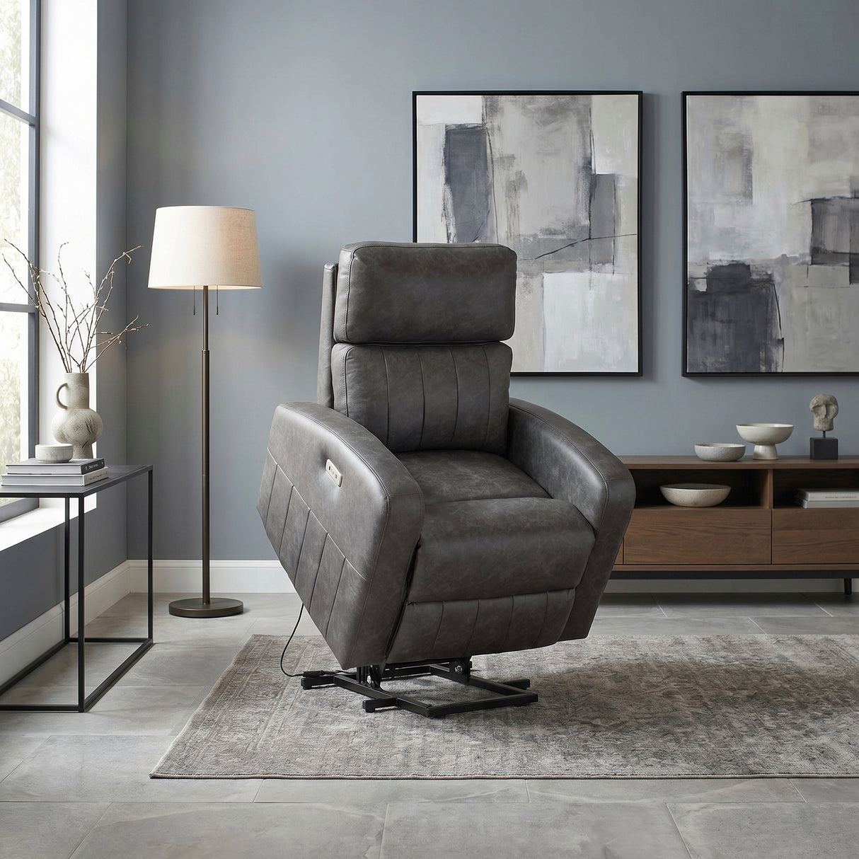 9424GY-1LT Power Lift Chair from Homelegance - Luna Furniture