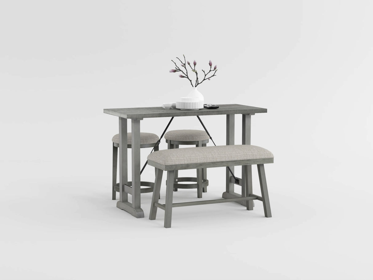 Auburndale Light Gray Counter Height Bench from Homelegance - Luna Furniture