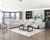 Spivey Dark Gray Leather Loveseat from Homelegance - Luna Furniture